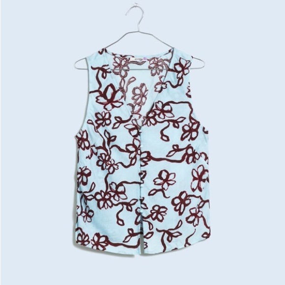 MADEWELL The cutaway vest top in floral and skirt size 12 set of two - Picture 6 of 15